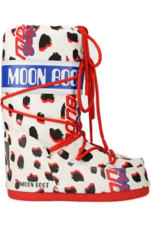 Moon Boot Dětské vysoké zimní boty ICON RETROBIKER, 001 dalmatian