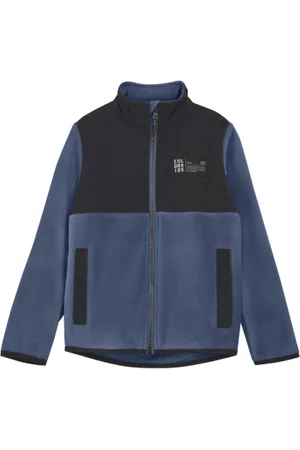 Color Kids Juniorská flisová mikina so zipsom Fleece Jacket -741809.7150-Vintage Indigo