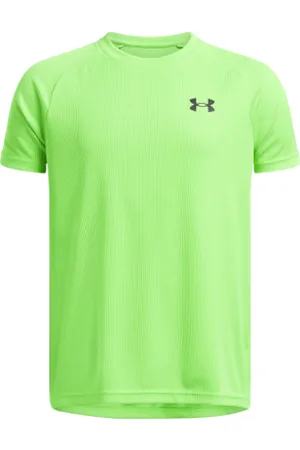 Under Armour Chlapecké tréninkové tričko s krátkým rukávem UA Tech Textured SS-GRN