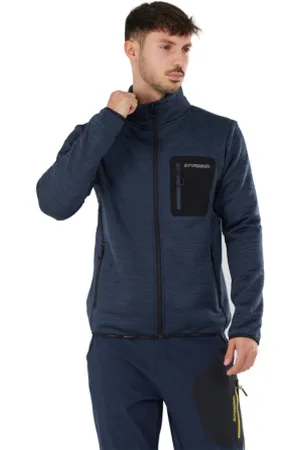 fundango Pánská lyžařská mikina se zipem Jefferson Fleece Jacket-465-dark turquoise