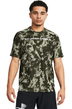Under Armour Pánské tréninkové tričko s krátkým rukávem UA TECH ABC CAMO SS-GRN