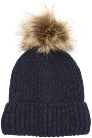 Color Kids Dětská zimní čepice Hat W. Detachable Fake Fur, total eclipse 741225.7850