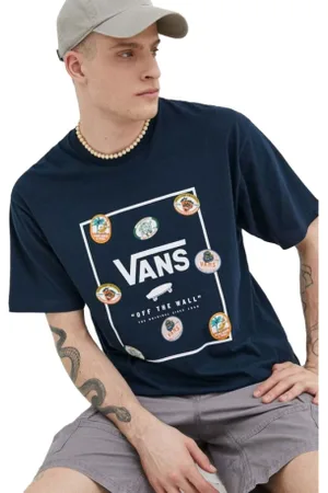 Vans Pánské triko s krátkým rukávem MN CLASSIC PRINT BOX- -WHITE-WATERFALL