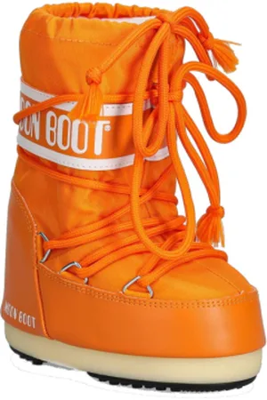 Moon Boot Dětské vysoké zimní boty ICON NYLON, 090 sunny orange