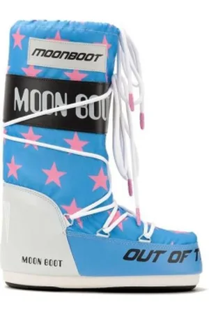 Moon Boot Dětské vysoké zimní boty ICON RETROBIKER, 002 stars