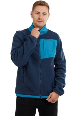 fundango Pánská turistická mikina se zipem Haven Hybrid Jacket-486-patriot