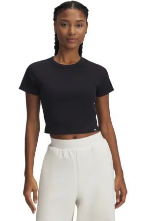 Under Armour Dámské triko s krátkým rukávem UA Rival Rib Baby Tee-BLK
