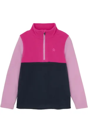 Color Kids Dívčí lyžařská flísová mikina Fleece Pulli - Colorblock-741841.5381- Glo