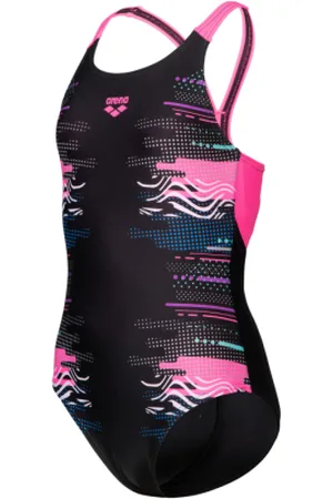 Arena Dívčí plavecké jednodílné plavky GIRLS RHYTHM SWIMSUIT V BACK L