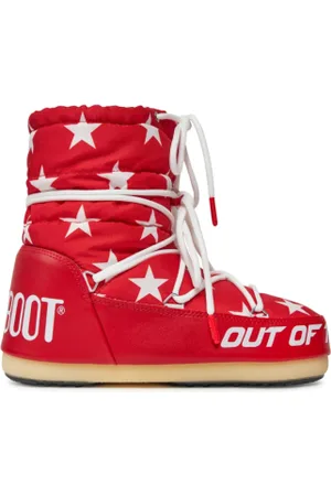 Moon Boot Dívčí nízké zimní boty LIGHT LOW STARS, 002 red