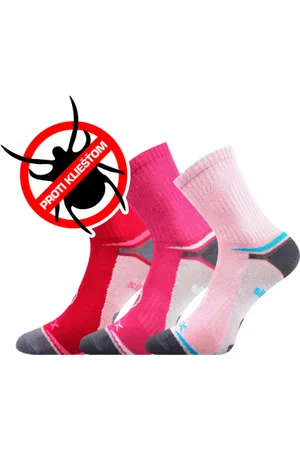VOXX Dívčí turistické ponožky 3 PACK-Optifanik 03- Magenta Raspberry