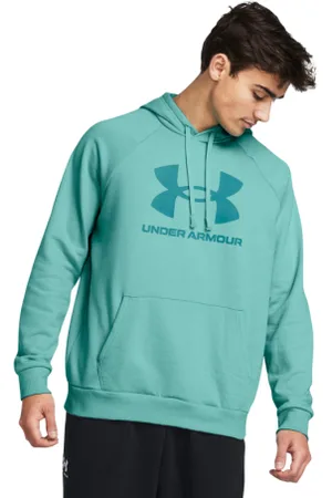 Under Armour Pánská zateplená mikina s kapucí UA Rival Fleece Logo HD-GRN