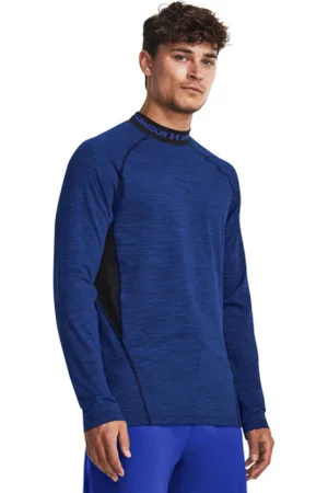 Under Armour Pánské kompresní tričko s dlouhým rukávem UA CG Armour Twist Mock-BLU
