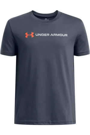 Under Armour Chlapecké tričko s krátkým rukávem UA B LOGO WORDMARK SS-GRY