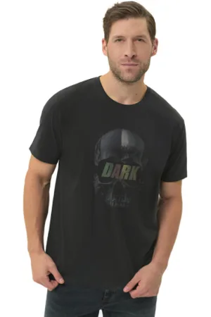 Volcano Pánské triko s krátkým rukávem SKULL-701-GRAPHITE