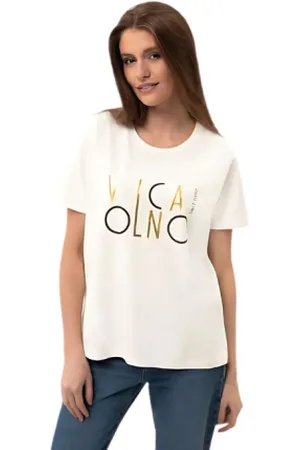 Volcano Dámské triko s krátkým rukávem MADAME-101-CREAM