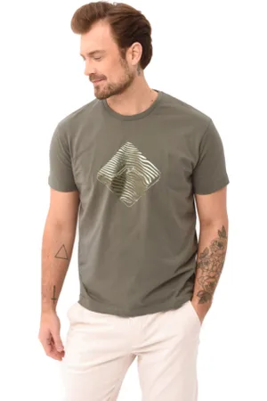 Volcano Pánské triko s krátkým rukávem LIQUID-302-KHAKI