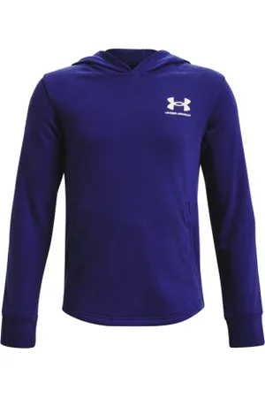 Under Armour Chlapecká mikina s kapucí UA Rival Terry Hoodie-BLU