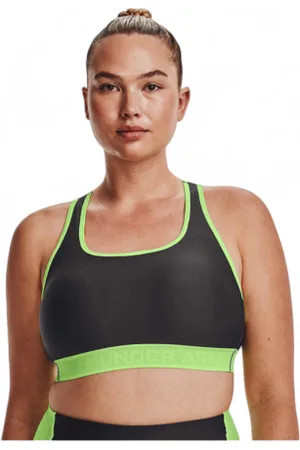 Under Armour Kompresná podprsenka UA Crossback Mid Solid NE-GRY