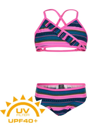 Color Kids Dívčí plavky Bikini AOP UPF 40+ Sugar