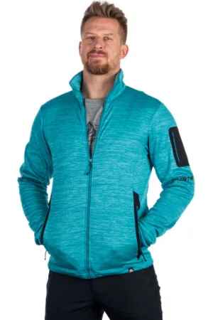 Northfinder Pánská turistická mikina se zipem NICK-285-bluemelange