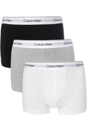 Calvin Klein Pánské boxerky 3 PACK-TRUNK-BLACK, GREY HEATHER