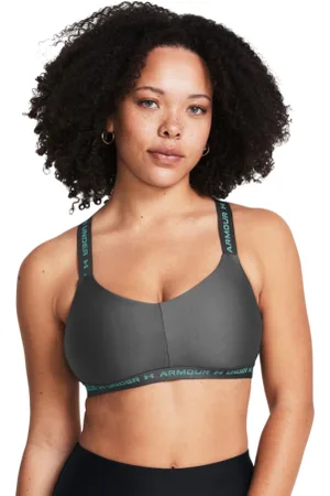 Under Armour Dámská tréninková sportovní podprsenka Crossback Low-GRY