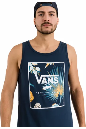 Vans Pánské triko bez rukávů MN PRINT BOX TANK DRESS BLUES CAL