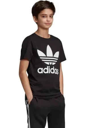 adidas Juniorské triko s krátkým rukávem TREFOIL TEE-DV2905-BLACK