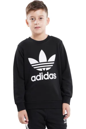 adidas Juniorská mikina TREFOIL CREW-ED7797-black