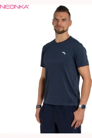 ANTA Pánské běžecké triko s krátkým rukávem SS Tee-MEN-852125105-4-Norse Heather Grey