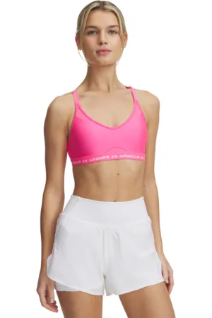 Under Armour Dámská tréninková sportovní podprsenka UA Crossback Low Bra-PNK