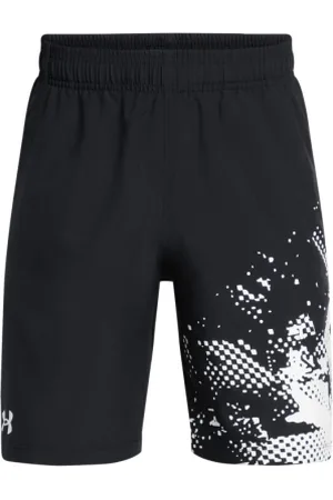 Under Armour Chlapecké tréninkové kraťasy UA Tech Woven Graphic Short-BLK