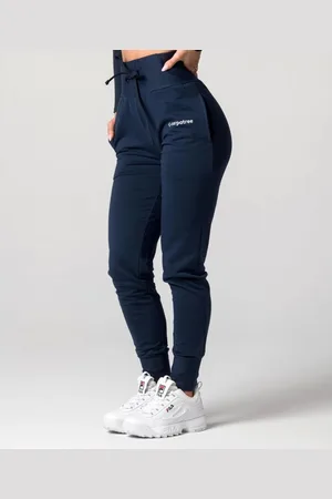 Carpatree SLEVA- Tmavě modré bavlněné tepláky Belle Navy