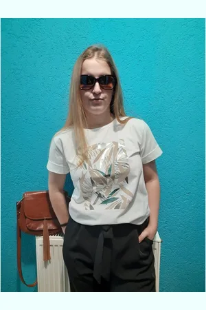 LaTynka Dámské bavlněné tričko 009 krémově bílé
