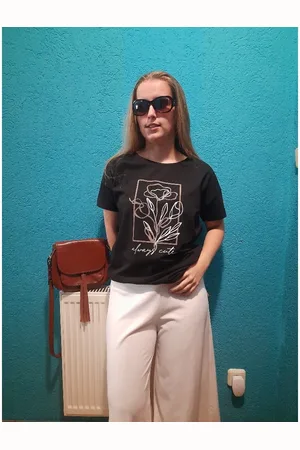 LaTynka Dámské bavlněné tričko 035 černé