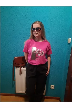 LaTynka Dámské bavlněné tričko 041 růžové