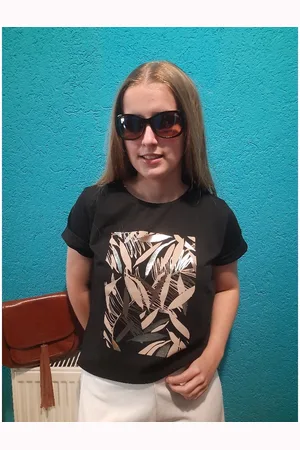 LaTynka Dámské bavlněné tričko 009 černé