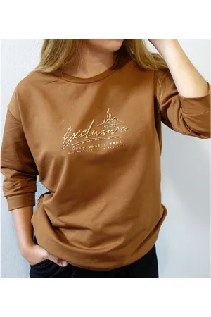 LaTynka Dámská bavlněná mikina 179 caramel
