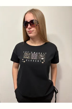 LaTynka Dámské bavlněné tričko 449 černé