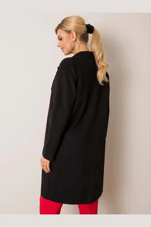 Factory Price Černý semišový kabát Sellina STITCH & SOUL