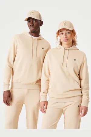 New Era Béžová unisex mikina s kapucí - Pánské