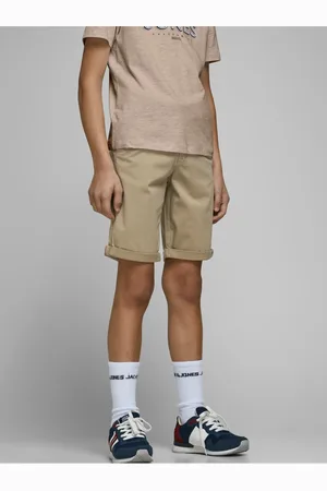 JACK & JONES Béžové klučičí kraťasy Bowie - Kluci