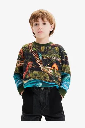 Desigual Modro-zelená klučičí mikina Newman - Kluci