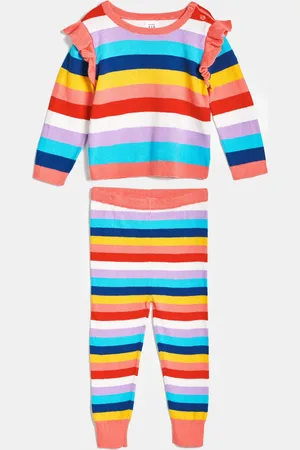GAP Baby pletený pruhovaný set - Holky