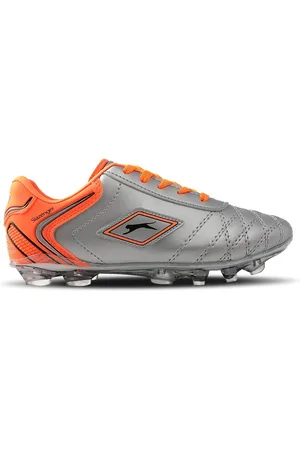 Slazenger Hugo Kr Chlapecké Fotbalové Kopačky Šedé / Oranžové