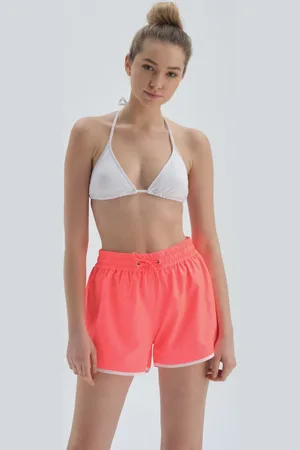 Dagi Fuchsia Elastic Waist Micro Marine Shorts
