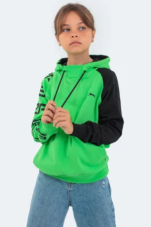 Slazenger Dětská unisex mikina Draven zeleno-šedá