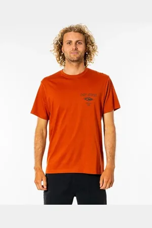 Rip Curl Tričko FADE OUT ICON TEE Red Dirt