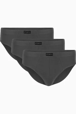 ATLANTIC Pánské slipy 3Pack - tmavě šedé